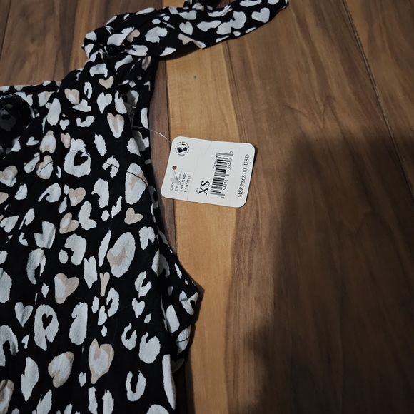 Free People Bare It All Leopard Cheetah Bodysuit Sz XS - Picture 4 of 8